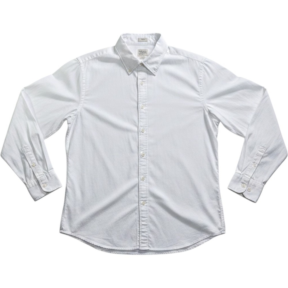 J.Crew Secret Wash Slim Button Down Oxford Dress Shirt White Men's Large